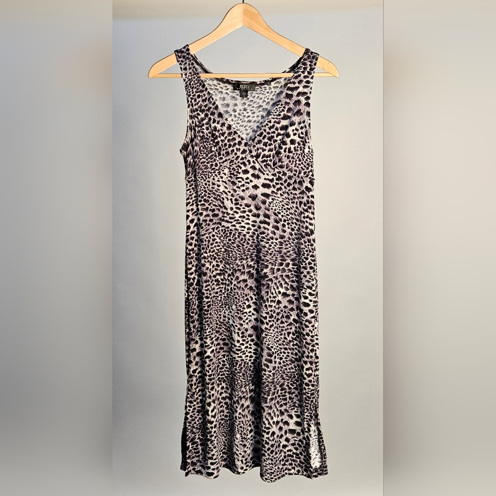 BCBG Animal Print VNeck Dress Size Small